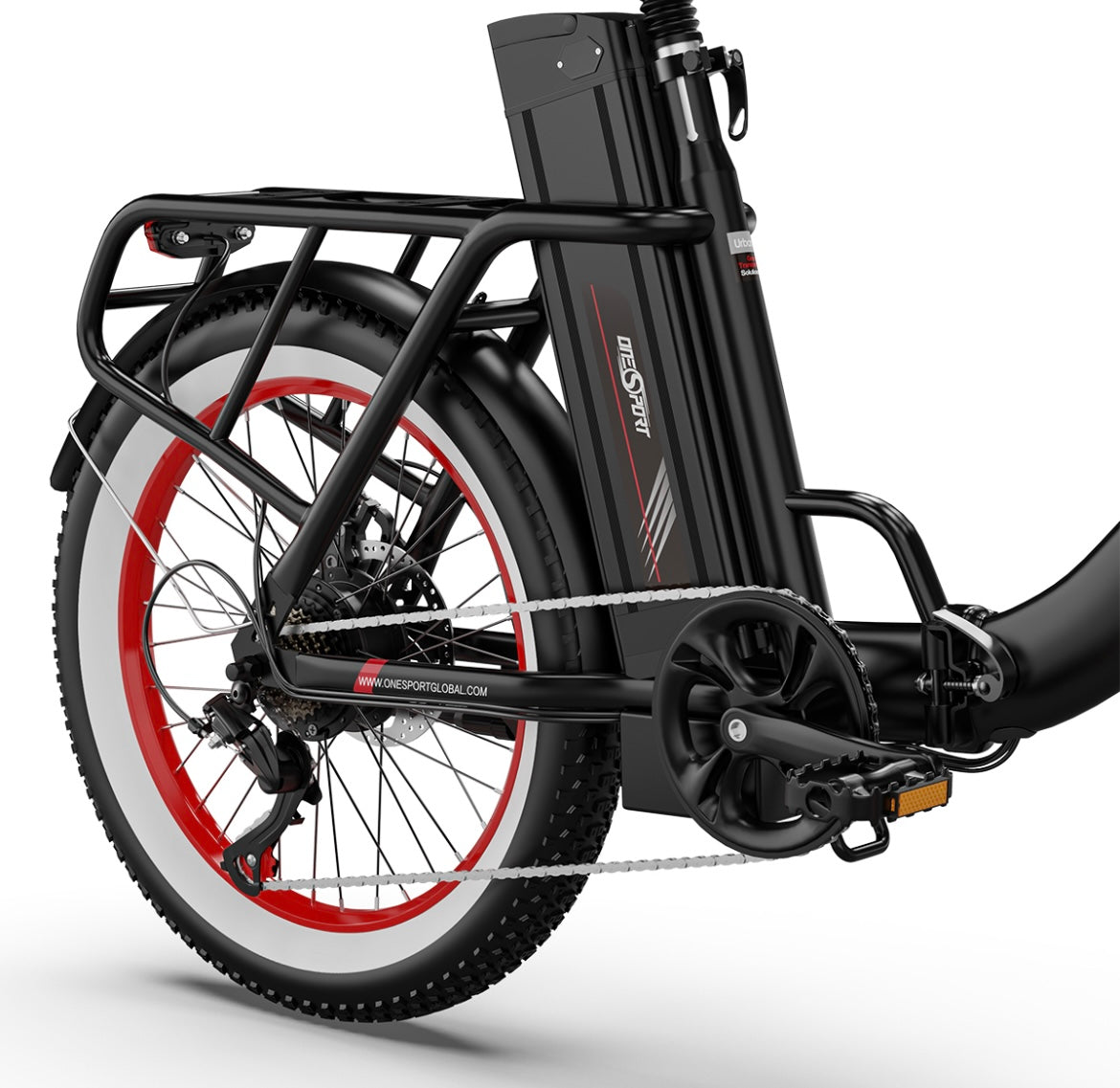 Onesport OT16 Road legal Electric Bike 250w Black & Red 15.5mph