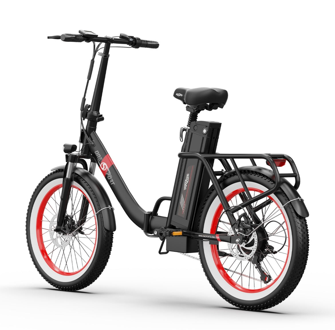 Onesport OT16 Road legal Electric Bike 250w Black & Red 15.5mph