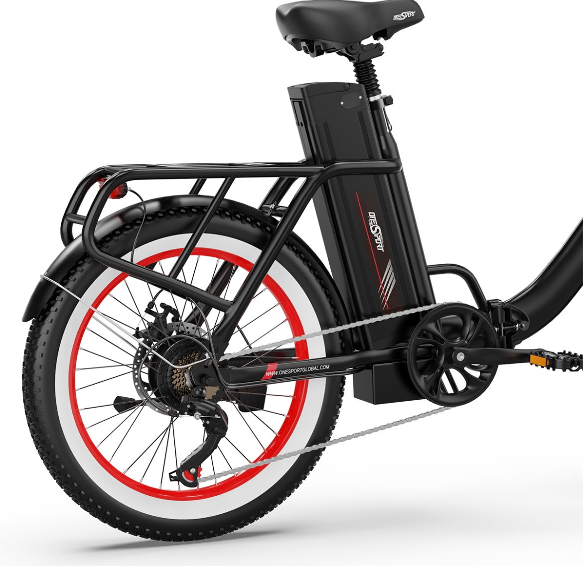 Onesport OT16 Road legal Electric Bike 250w Black & Red 15.5mph
