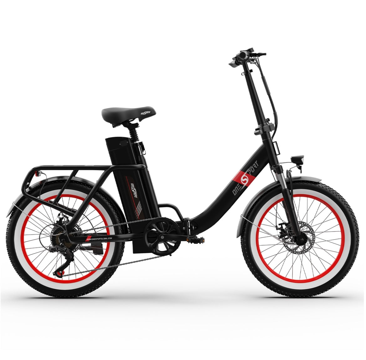Onesport OT16 Road legal Electric Bike 250w Black & Red 15.5mph